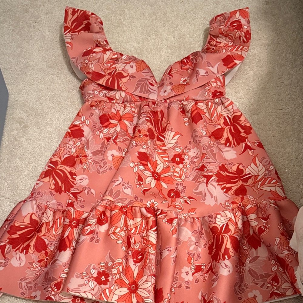 ASOS Kids Dress in Red and Pink Floral